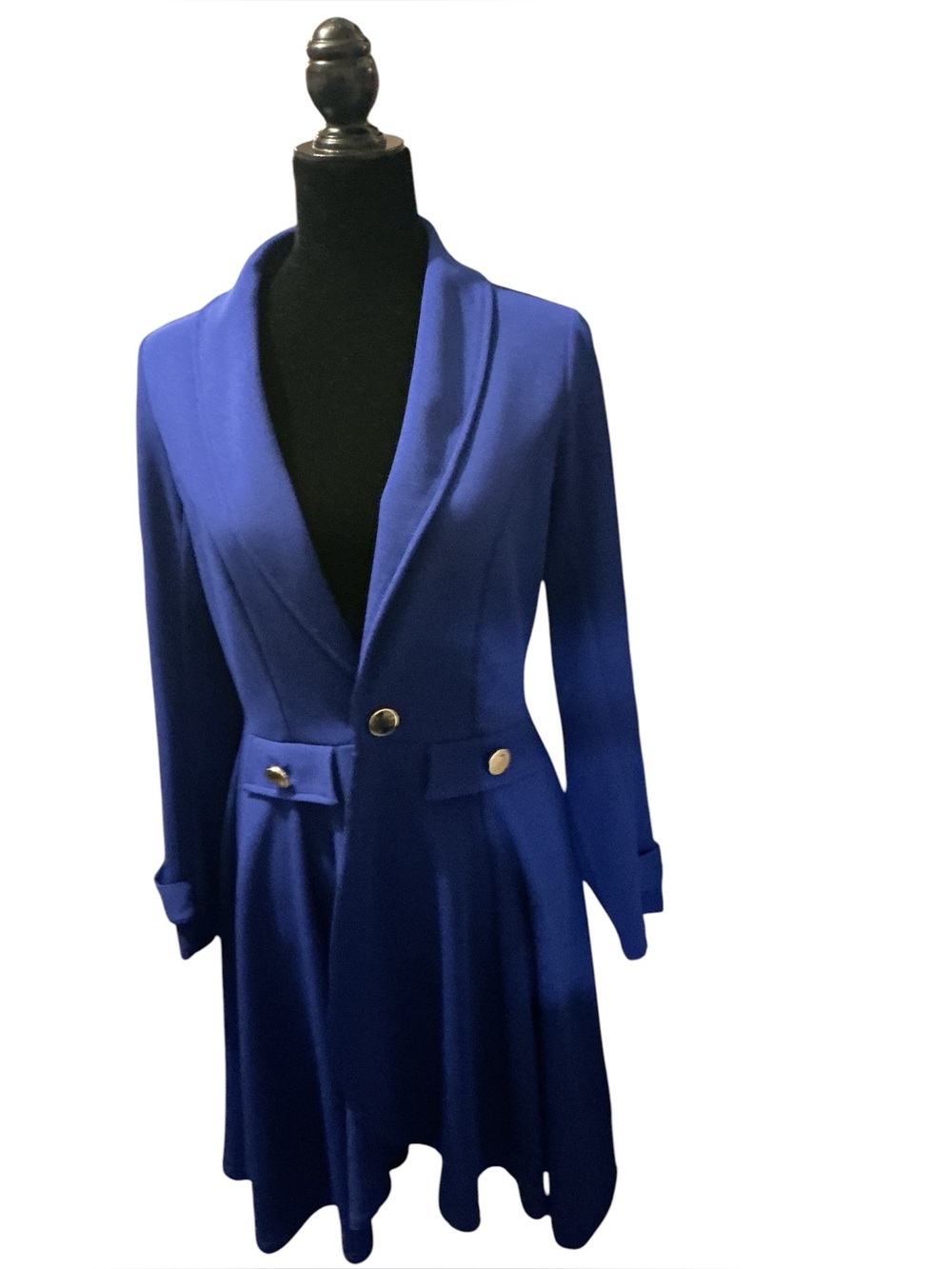 Trende Royal Blue Longline Blazer Coat,size L pd72